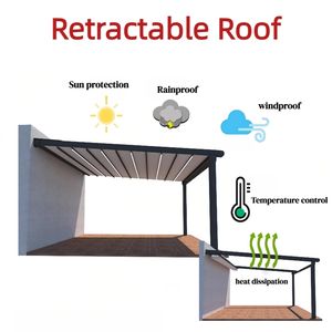 Système de toit rétractable pour auvent extérieur personnalisé, vente directe d'usine, très demandé - Product Image 2