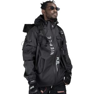 เสื้อแจ็คเก็ตกันลม FOXA Techwear สำหรับผู้ชาย รุ่น PU สำหรับฤดูใบไม้ร่วง สไตล์สตรีทแวร์ - Product Image 2
