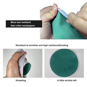Оптовая продажа, автомобильная древесная полировка без отверстий, зеленая петля, желтая наждачная бумага 40-2000, шлифовальная бумага 6 дюймов 150 мм - Product Image 4