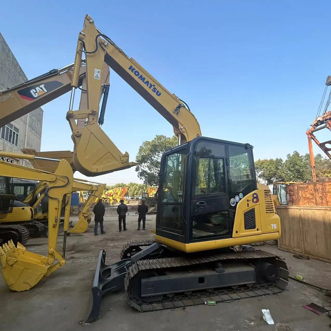 Ikinci el araç Komatsu PC70 PC78us PC35MR PC56 PC40mr ekskavatör yüksek kalite ama düşük fiyat paletli komatsu inşaat işleri makineleri