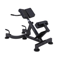 Chaise Romaine Commerciale Pliable pour Exercices de Dos et Abdominaux, Dispositif d'Extension du Dos, Chaise de Fitness à Hauteur Réglable