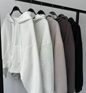 ผู้ผลิตคุณภาพสูง เสื้อฮู้ดดี้ผู้หญิงแบบหลวมทรงโอเวอร์ไซส์ ซิปหน้า ดีไซน์หรูหรา ตัดเย็บพิเศษ - Product Image 2