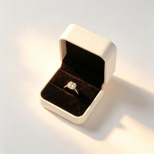 Handcrafted Leather <b>Ring</b> <b>Box</b> Wholesale Luxury Square Jewelry Packaging Gift Case Supplier for High End Jewelry Shop Branding - Product Image 6