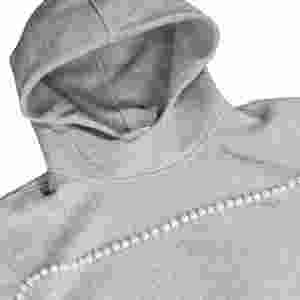 ชุดฮู้ดดี้ครอปผู้ชาย ปักลาย 3 มิติ ล้างสีแบบแอซิด ประดับเพชรฮอต 560GSM ชุดฮู้ดดี้และกางเกงวอร์มสำหรับผู้ชาย เสื้อผ้าผู้ชายราคาประหยัด - Product Image 6