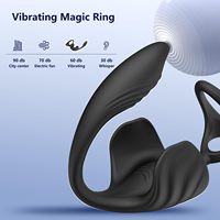 Anneau vibrant 3-en-1 pour pénis et testicules, jouet sexuel avec télécommande via application, masseur de prostate et plug anal vibrant