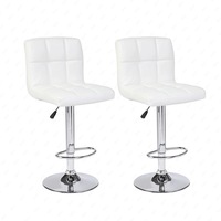 Tabouret de bar en cuir PU nordique, chaise pivotante réglable avec dossier souple pour la maison, le bar, le restaurant et les centres commerciaux