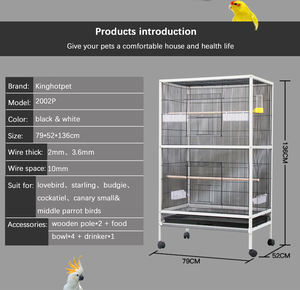 Toptan en kaliteli kafes modeli 2002P tel altın çelik tozu kaplı zarif antik kuş kafesi - Product Image 5