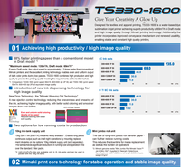 Imprimante Mimaki TS330-1600 à sublimation/solvant 2027 pour textiles et vêtements, à base d'encre à sublimation par transfert thermique à l'eau Mimaki TS330-160