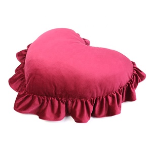 Customize Ruffles Fluffy Soft <strong>Heart</strong> <strong>Shaped</strong> Decorative Pillows <strong>Cushion</strong> for Couch <strong>Cushion</strong> Home Decor - Product Image 6
