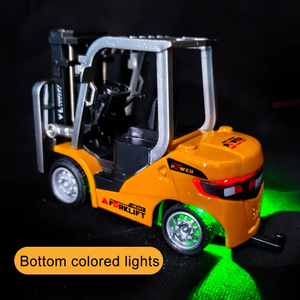 Mini chariot élévateur RC 2,4 GHz en alliage à l'échelle 1/64 avec remorque, jeu de bureau, télécommande via application, camion de chantier, jouets et cadeaux pour enfants - Product Image 4