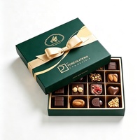 Boîte cadeau de luxe personnalisée avec logo imprimé, couvercle et base, pour bonbons, biscuits, chocolats, avec séparateur en plastique