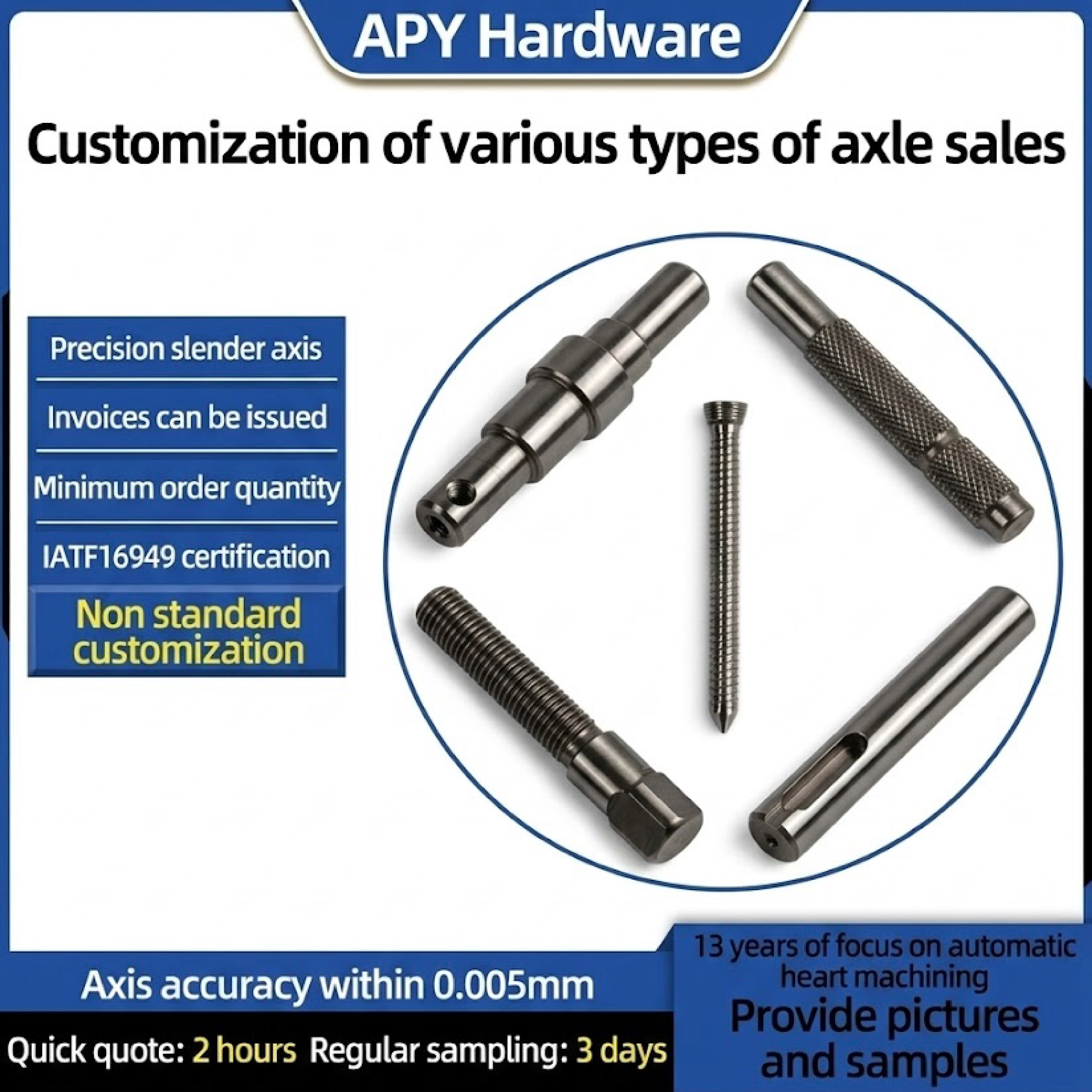 OEM Custom Stainless Steel Self Tapping Screw Precision CNC Machined Fastener Pointed Tip Metal Pin Industrial Hardware