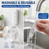 Personnalisé ou Standard Promotionnel Prix Raisonnable Lavable Collant PU Adhésif Nano Ruban Double Face