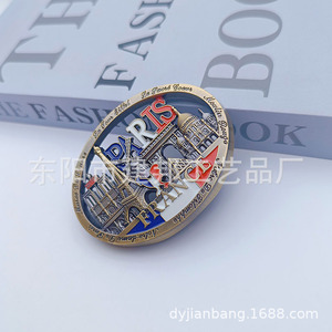Metal Refrigerator Stickers Customized <strong>Eiffel</strong> Tower Arc De Triomphe in <strong>Paris</strong>, France Zinc Alloy Refrigerator Stickers Customized - Product Image 2