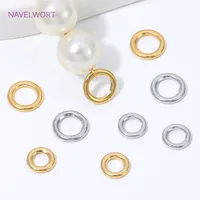 Anneaux de jonction fermés lisses en laiton plaqué or 18 carats de 4/5 mm, couleur noire durable, pour la fabrication de bijoux DIY