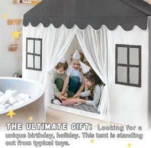 Tienda de Juegos para Bebés Gris Zona Privada, Tienda de Juegos Interior Resistente para Niños Pequeños, Lavable y Plegable - Product Image 6