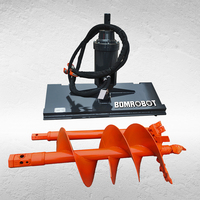 Tarière pour le forage de sols sans effort, équipement d'aménagement paysager et agricole compatible avec les chargeuses compactes