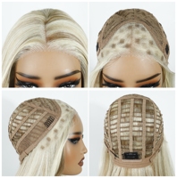 Offre Spéciale de haute qualité fibre de qualité supérieure résistant à la chaleur vague naturelle 13x4 HD dentelle sans colle perruque synthétique avant de lacet perruques