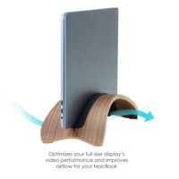 Samdi Hot Sale Duurzame Houten Laptop/Tablet Stand Verticaal Thuis & Kantoor Gebruik 27x13.5x8.5CM