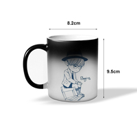 Topjlh 2024 vente en gros tasse à café tasse en grès 11oz tasses magiques en céramique changement de couleur tasse à café en céramique tasses personnalisées promotionnelles