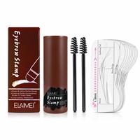 ELAIMEI防水ワンステップ眉スタンプシェーピングキット眉毛パウダースタンプ眉ステンシルとスタンプ