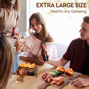<span class=keywords><strong>Set</strong></span> di <span class=keywords><strong>Taglieri</strong></span> in Legno di Acacia, Grandi <span class=keywords><strong>Taglieri</strong></span> per Salumi con Manici a Puzzle - Product Image 3