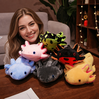 Peluche Axolotl en coton PP, jouet anti-stress pour enfants, personnalisable OEM/ODM, animal en peluche