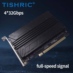 Tithric NVME <span class=keywords><strong>M</strong></span>.2 MKEY SSD RAID PCIE16 массивный адаптер расширения материнская плата PCIE разделенная карта со всеми алюминиевыми теплоотводами - Product Image 2