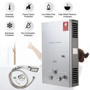 18L Edelstahl LPG tragbare tankless Instant hoch energie effiziente Haushalt Smart LPG Gas Warmwasser bereiter