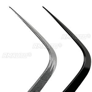 For 2016-2021 BMW F87 M2 Rear Bumper Canard Splitter Fin Cover Side <b>Wing</b> Spoiler Sticker Car Accessories Glossy <b>Black</b> Carbon - Product Image 3