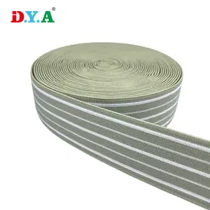 Großhandel hochwertige weiche und bequeme 3,2 CM gestreifte Nylon elastische Gurtband farbige Streifen elastische Taille Band für Kleidungs stück