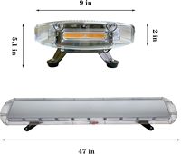 Neue 13,5 Zoll 71 Zoll 26 Modi COB LED Hochintensive Notfall-Warnleuchte Flache Dachmontage Blitzlichtleiste 12V