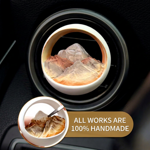 Diffuseur de parfum pour voiture, style oriental fait main, 3D, en forme de montagne, à clipser sur la grille d'aération, évaporation naturelle, parfum citron, sans électricité - Product Image 3