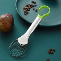 Gadget de cuisine 3-en-1 Couteau trancheur d'avocat en acier inoxydable Coupe-fruits multi-usages Éplucheur Outil Pitter