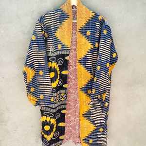 Sari en soie vintage fait main de qualité supérieure, robe kimino, patchwork, vêtements de détente bohème, vêtements de plage, prix de gros - Product Image 2