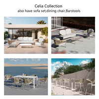 Conjunto de Sofás Modernos para Exteriores, Resistentes a los Rayos UV, con Tejido de Cuerda, Muebles de Jardín de Aluminio para Patio, Hotel, Resort, Terraza junto a la Piscina