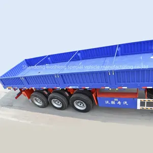 مقطورة نقل شبه منحنية لنفايات جانبية لنقل مناجم الفحم الصخري من الصين WS