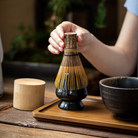 Fouet à matcha artisanal en bambou pour thé vert de style japonais, 100 brins, accessoires de brosse à fouetter en céramique
