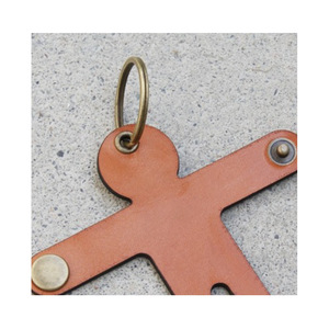 <b>Custom</b>-made PU leather keychains, creative human-shaped keychain pendants, personalized car bag <b>key</b> charms. - Product Image 5