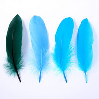 Plume d'oie bleue pour Arts artisanat bricolage stylo aile coiffure Costume chapeau cheveux accessoire carnaval fête mariage maison décor de noël