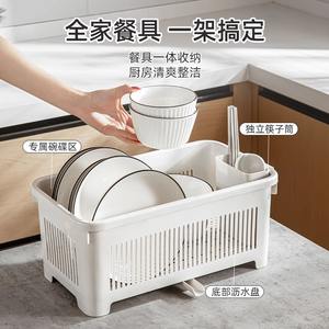 Escurridor de platos de cocina de gran capacidad, estante de plástico para platos, forma cuadrada, cesta de drenaje multiusos para almacenamiento en el fregadero - Product Image 3