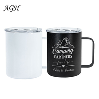 Abd depo AGH 10oz paslanmaz çelik Tazas Sublimables süblimasyon boşlukları seyahat kahve kulplu bardak süblimasyon