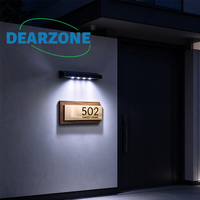 Lampe murale solaire LED d'extérieur IP65, design moderne rectangulaire à 4 LED, pour jardin, idéale pour anniversaires