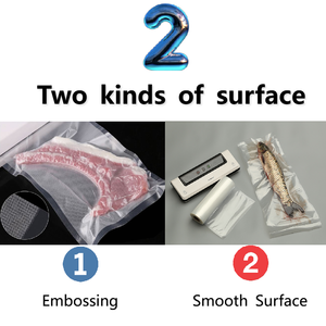 Trousses de congélation pour aliments, sacs scellés à trois côtés, sac sous vide texturé, rouleau de poisson pour emballage, congélateur en plastique sûr - Product Image 5
