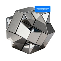 Service de découpe au fil EDM, rectification et polissage, usinage CNC personnalisé d'acier inoxydable et d'aluminium anodisé, jouets de bureau torsadés pour mécaniciens