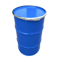 Fût métallique cylindrique à tête ouverte de 210 L, fût en acier de 55 gallons pour stockage de confiture
