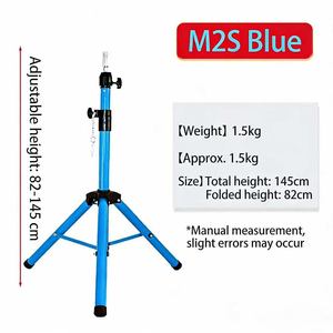 Soporte de cabeza para maniquí, Cabeza de muñeca para peluquería, Soporte de suelo de tres patas para corte de pelo - Product Image 6