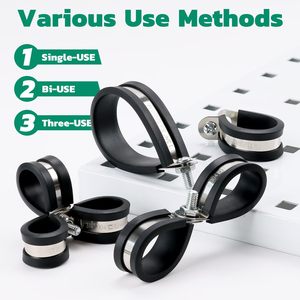 Sanya Cable <b>Clamp</b> Kit 304 Stainless Steel Rubber Coated 7 Sizes For Cable Fixation - Product Image 4