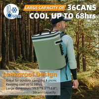Sac isotherme souple imperméable à 36 canettes, sac isotherme pour aliments, pour le camping, la pêche, les fêtes, les pique-niques