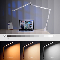 Lampe de bureau LED, couleurs réglables, luminosité, fonction minuterie, éclairage intelligent pour bureau, lecture, maison, bureau, lampes de table